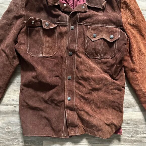 Vintage 60s Ramos Cowhide Western Suede Leather Jacket Size 40 - Picture 2 of 6